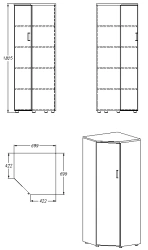 Storage Cabinet for Documents and Office Supplies - 432.183
