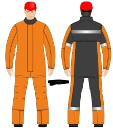 Men's Heat-Resistant Suit for Protection Against High Temperatures and Industrial Contaminants