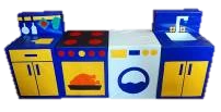 Play Module "Washing Machine", "Stove", "Sink", "Cutting Table