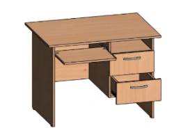 Computer Desk with Pull-Out Shelf and Hanging Cabinet S.K.4