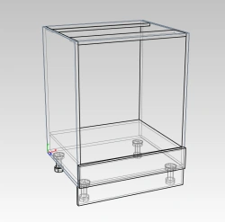 Lower Kitchen Cabinet for Oven Installation