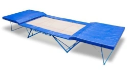 Safety Tables with Mats for Trampoline Training and Competitions