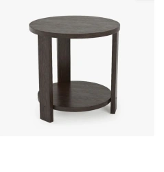 Round Coffee Table with Durable MDF Top