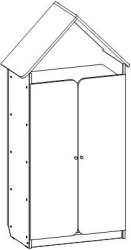 Children's Wardrobe with Photo Print "Nevalyashki" - Model 700x400x1500mm