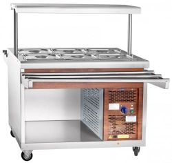 High-Temperature Refrigerated Display Counter with Neutral Cabinet PVV(N)-70PM-NSH