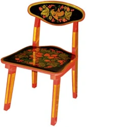 Children's Chair with Khokhloma Painting 435x300x280MM (Art. 73790000000)