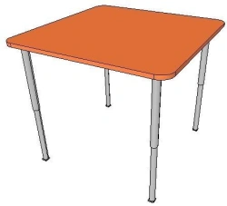 Adjustable Height Square Table GOST 19917-2014, GOST 16371-2014 Model FN.MDU.01.17.00.00.00
