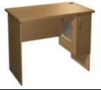 Standing Computer Desk with System Unit Protection