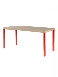 Rectangular Children's Table for Two - 400mm Height - Red