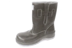 Special Leather Half Boots for Arc Flash Thermal Protection with Natural Fur Lining - Model EZ-15Mn