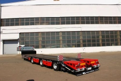 Specialized Heavy-Duty Semi-Trailer Tvershtroymash 993931 Mod 0023 for Transporting Heavy Loads