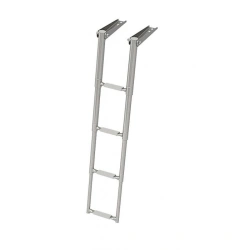 Telescopic Folding Narrow Boat Ladder with 4 Gray Steps, Art. 040162GT