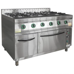 Gas Cooking Stove 6-Burner with Oven PG-6D-01