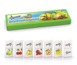 Classic Domino Game with Fruits and Berries