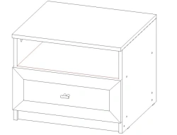 Versatile Storage Cabinet with Niche and Drawer - "Caprice" Series