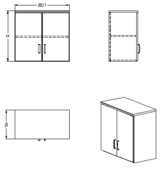 Storage Section for Clothes and Documents - Series 424.80