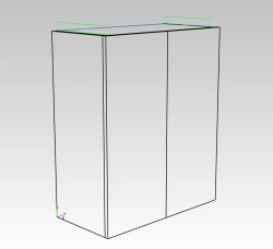 Wall-Mounted Dish Cabinet with Two Doors