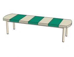 Oscar Bench with Metal Frame H340/NM34