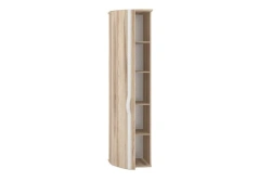 Marta LD 124.170.000 Left Curved Door Cabinet (White/Desira Ash M)