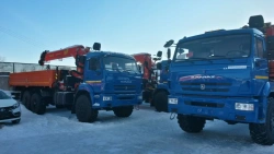 Special Truck with Hydraulic Crane KMA on KAMAZ 43118 Chassis 41K33N-U4