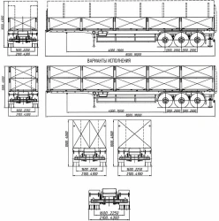 Special Cargo Semi-Trailer for Agricultural Transport 4589RD