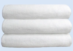 Soft Cotton Terry Bath Sheets - Bleached