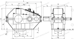 Two-Stage Horizontal Cylindrical Gear Reducer PM-500SPSh