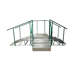 Walking Training Ramp with Metal Railings, Folding Model