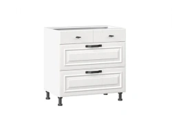 Luxurious Kitchen Cabinet with 3 Drawers, Type 4, Model LD.270200.000