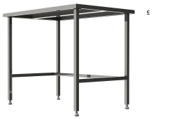 Medical Instrument Table with Smooth Stainless Steel Top - MSK-5673.180.02