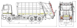 Rear-Loading Garbage Truck Model MK-3542-11