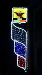 Decorative LED Console Light "Herb" – Outdoor Lamp with Brackets (220V, 24V, 12V)