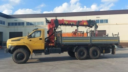Multi-functional Truck with Hydraulic Crane MKMA on Ural 5557 Base U0K05G-5L150