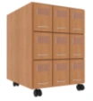 Mobile Modular Cabinet for Department Issuance with 9 Drawers
