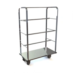 Aluminum Towel Rack Cart for Hotels and Laundries