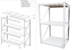 Metal Shelving Unit Series "TS" Warehouse 2000/600/1000 (3 Shelves)