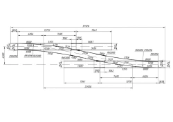 Single Turnout Type R65 Model 1/5 for Metro Applications