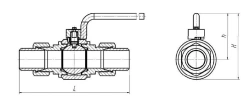 Ball Valve with Nipple KSH DN 6-50 PN 1.6-25 MPa