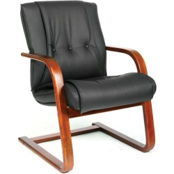 Comfortable Leather Office Chair with Wooden Frame CHAIRMAN 653V