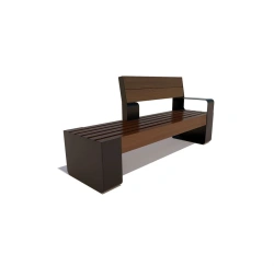 Park Bench SST-4 with Steel Supports, Article 77204