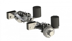 Axle Assembly with Pneumatic Suspension, Load Capacity 5 Tons