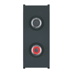 Caduceus Aling Mode Audio Socket 2xRCA, 1M, Anthracite, Art. 6627.A