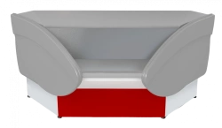Non-Refrigerated Checkout Counter P2629 "Ilet UV" Internal Corner (Red)