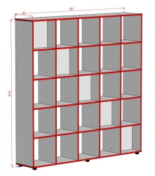 Modular Multi-Section Partition Cabinet C25