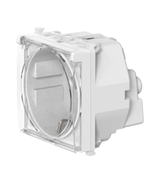 CADUCEUS ALING Experience Antibacterial Single-Pole Socket with Grounding and Cover, 16A, 250V, Model A74104.0T