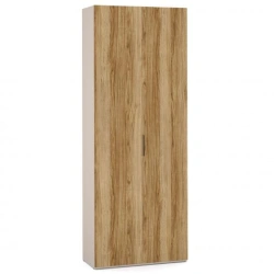 SOHO Modular Furniture FCD-02.DS/DT Wardrobe with 2 Doors and 5 Shelves (400mm Width, Oak Finish)