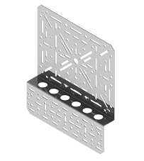 Mounting plate MP345x400, with overall dimensions 345x400, metal thickness 1,5 mm, hot-dip galvanised steel