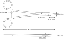 Surgical Needle Holder with Carbide Inserts 21.5050.18
