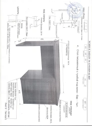 Writing Desk with Mini Bar Cabinet
