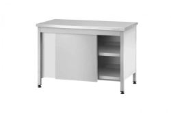 Sliding Door Table for Food Service and Exhibitions